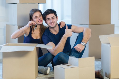 Loading a removal truck for a home or business move in Chasecross