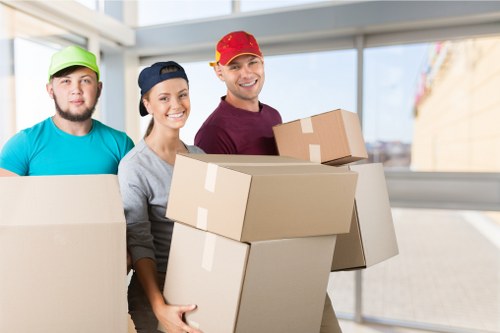 Removal van loading household items for a Chasecross move