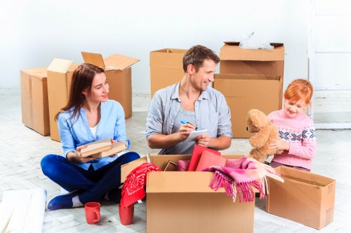 Removals team planning a house move in Chasecross
