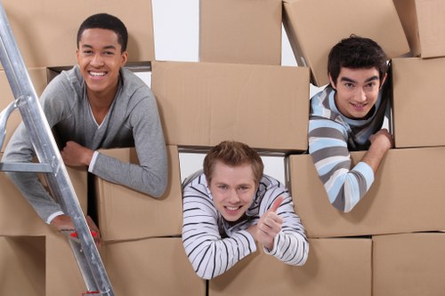 Local movers handling fragile items during a Chasecross relocation