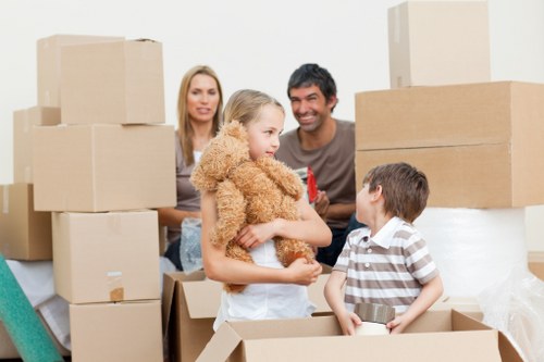 Local moving van parked for a flat or house relocation in Chasecross